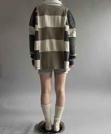 【RE;CIRCLE】 RE Lace-Up Rugger Shirt  /261026-009