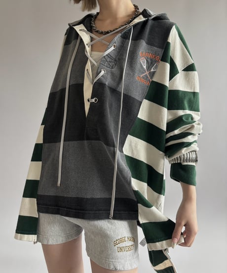 【RE;CIRCLE】 RE Lace-Up Rugger Shirt  /261026-010