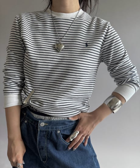 【USED】 Polo Ralph Lauren Border Thermal Top / 260905-014