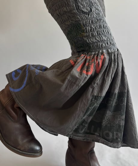 【RE;CIRCLE】  RE Eco Bag Shirring Skirt / 260810-041