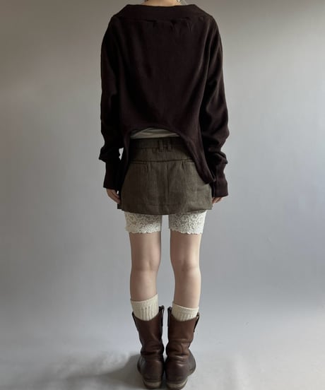 【RE;CIRCLE】 RE Deformed Acrylic Cardigan / 261005-008