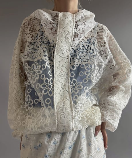 【RE;CIRCLE】RE Crochet  Hooded Blouson / 260709-013