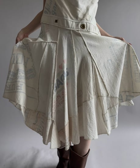 【USED】 Printed Canvas Flare One-Piece / 260926-009