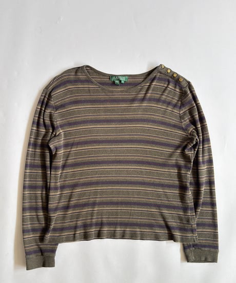 【USED】 Lauren Ralph Lauren Border Knit Top / 260905-024