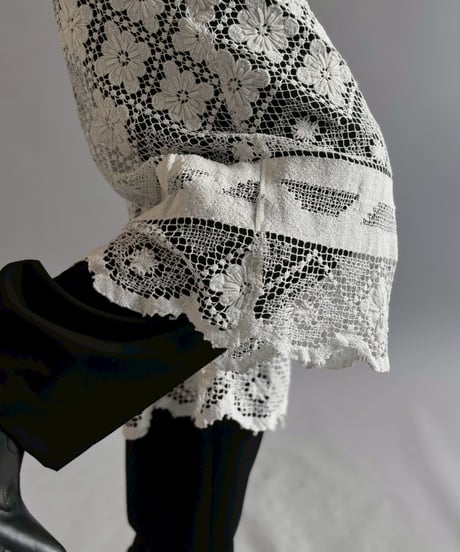 【RE;CIRCLE】 RE Crochet Lace Wide Half Pants / 260709-010