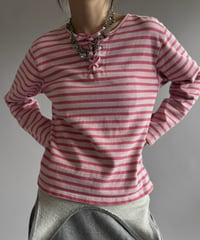 【USED】 Lace-Up Border L/S Tee / 260926-007
