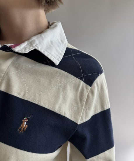 【USED】 RALPH LAUREN SPORT Stripe Rugger Shirt / 261017-026