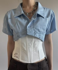【Chinatsu Aoyama】 RE Makers Shirt Blue / 260813-035
