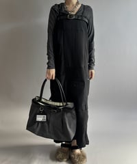 【Chinatsu Aoyama】 Suit Patchwork Camisole Long One-Piece /  261022-042