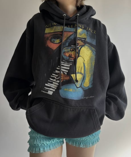【USED】 Year 1994 Jazz Art Print Hoodie / 261024-020