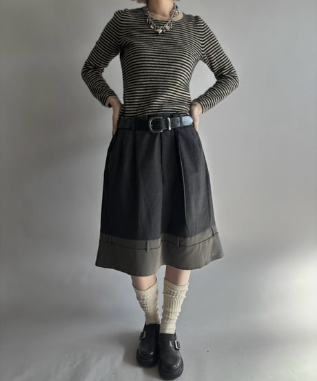 【Chinatsu Aoyama】 Suit Patchwork Camisole Mini One-Piece /  2601022-050
