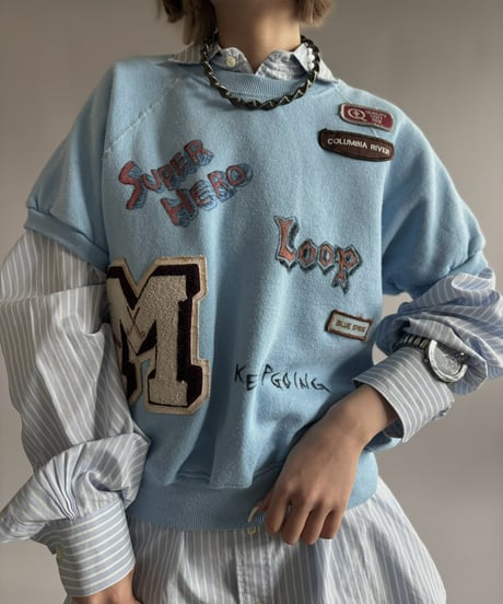 【RE;CIRCLE】 RE Mash up Products Handwritten Sweat Top  /261026-015