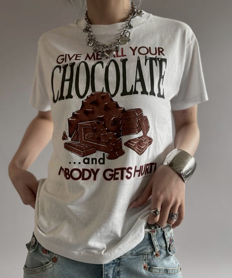 【USED】 Made in USA 80~90's Hanes CHOCOLATE T-Shirt / 260725-028