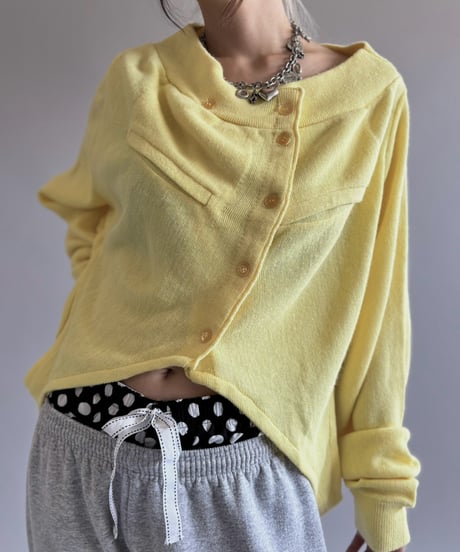 【RE;CIRCLE】 RE Deformed Acrylic Cardigan / 261005-005