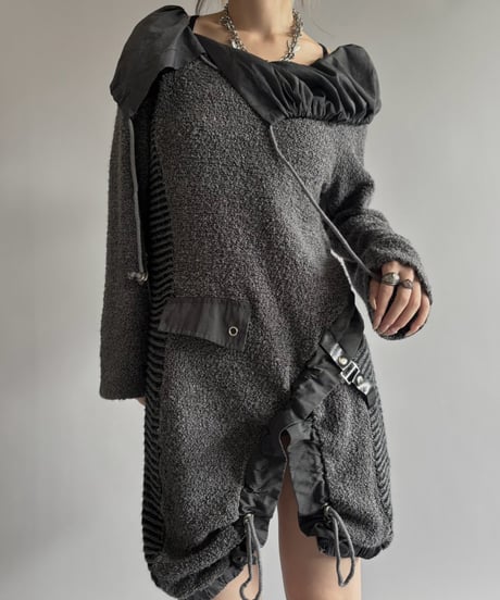 【USED】 Design Boucle Knit Dress / 260919-020