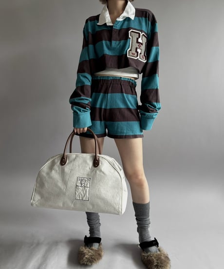 【RE;CIRCLE】 RE French Bedcover Boston Bag Plain  /261015-038