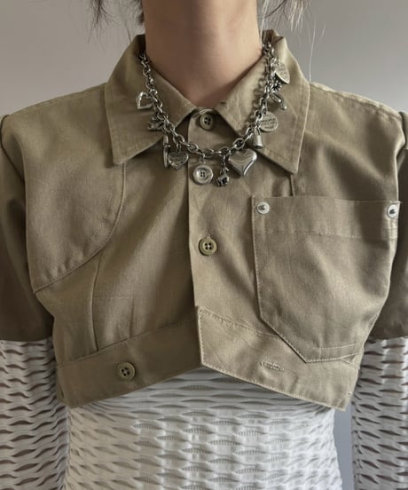 【Chinatsu Aoyama】 RE Makers Shirt Khaki / 260813-022