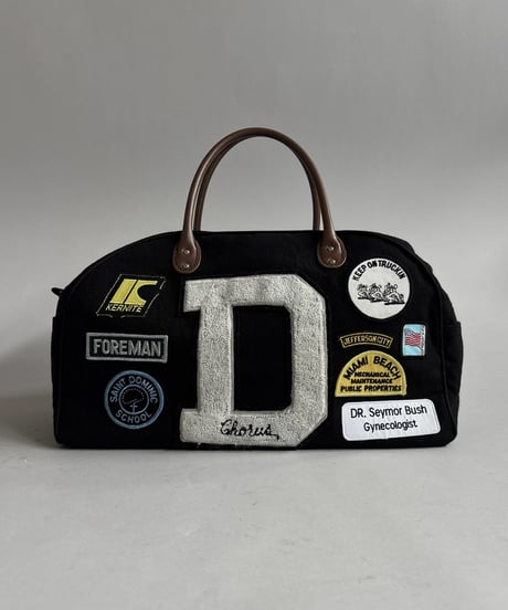 【RE;CIRCLE】 RE French Bedcover Boston Bag Wappen Black /261026-033