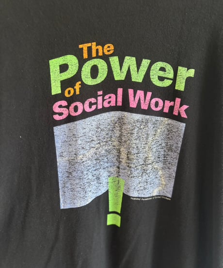【USED】 Made in USA 90's Power of Social T-Shirt / 260801-025