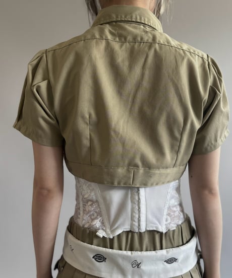 【Chinatsu Aoyama】 RE Makers Shirt Khaki / 260813-019