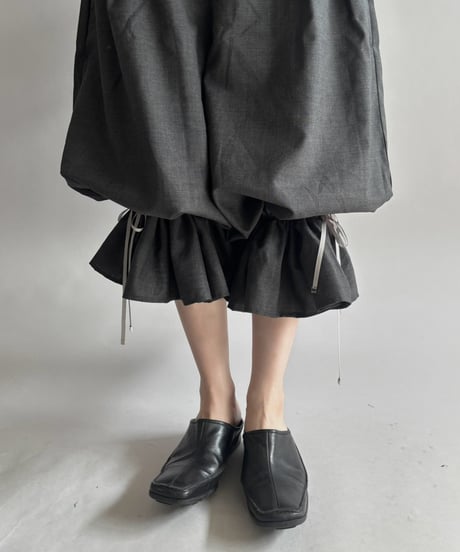 【Chinatsu Aoyama】 Suit Frill Wide Pants  /  2601022-041