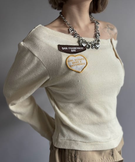 【RE;CIRCLE】 RE Under Wear Boat Neck Shirt  / 261015-021