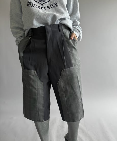 【Chinatsu Aoyama】 Re Suit Double Knee Shorts / 260921-006