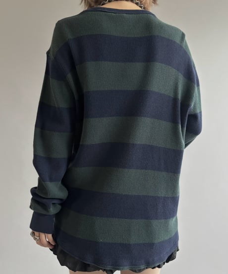 【USED】 GAP Striped Thermal L/S Tee / 261003-012