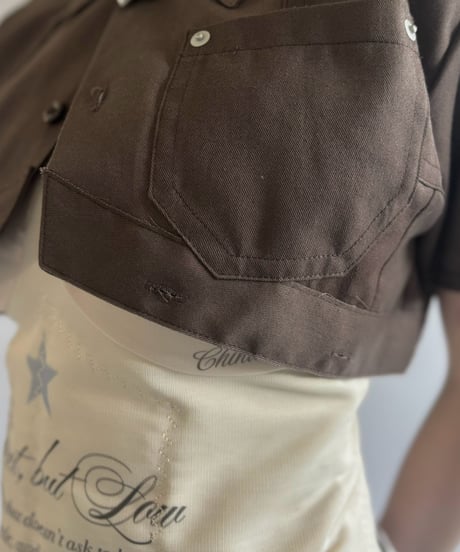 【Chinatsu Aoyama】 RE Makers Shirt Brown / 260813-027
