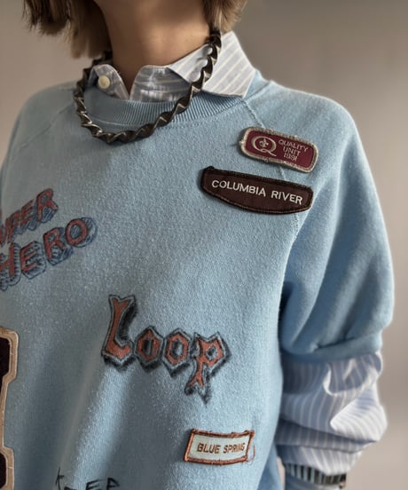 【RE;CIRCLE】 RE Mash up Products Handwritten Sweat Top  /261026-015