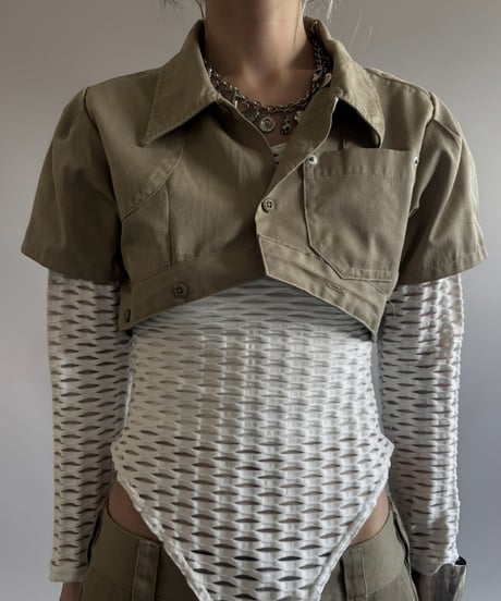 【Chinatsu Aoyama】 RE Makers Shirt Khaki / 260813-021