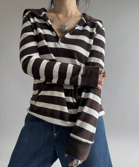 【USED】 Lauren Active Design Border Thermal Top / 260905-012