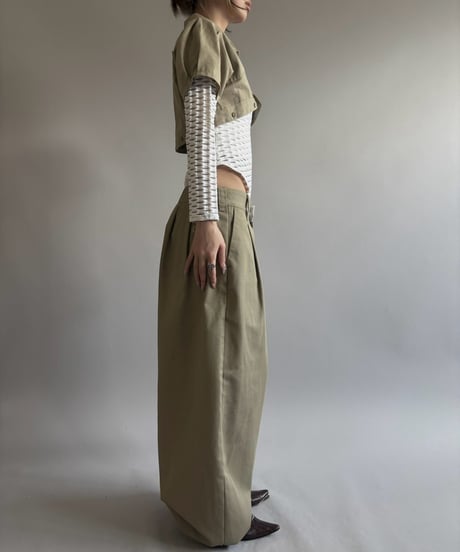 【Chinatsu Aoyama】 RE Makers Shirt Khaki / 260813-021