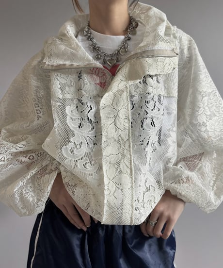 【RE;CIRCLE】RE Lace Hooded Jacket / 260824-008