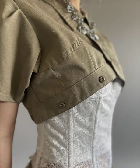 【Chinatsu Aoyama】 RE Makers Shirt Khaki / 260813-020