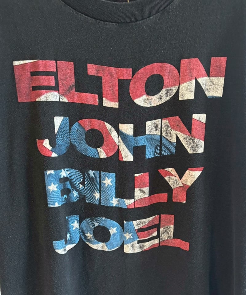 USED】 90's ELTON JOHN BILLY JOEL T-Shirt/ 2607