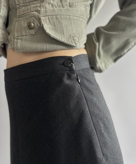 【USED】 Wool Mix Flare Skirt /261010-007