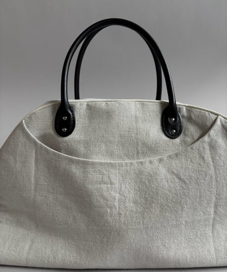 【RE;CIRCLE】 RE French Bedcover Boston Bag Wappen Ivory /261026-028