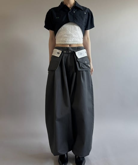 【Chinatsu Aoyama】 RE Makers Shirt Navy / 260813-038