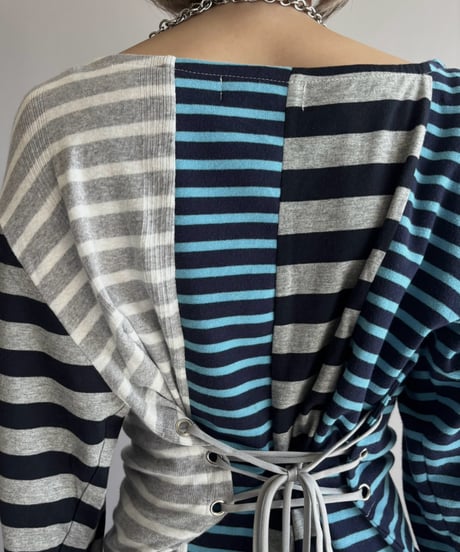 【Chinatsu Aoyama】 Patchwork Border Top  /  2601022-003