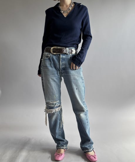 【USED】 Lauren Ralph Lauren Skipper V-Neck Knit  / 261017-021