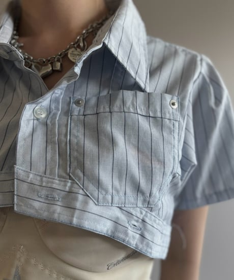 【Chinatsu Aoyama】 RE Makers Shirt Stripe / 260813-031