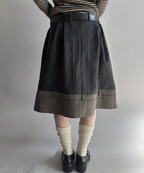 【Chinatsu Aoyama】 Suit Patchwork Camisole Mini One-Piece /  2601022-050