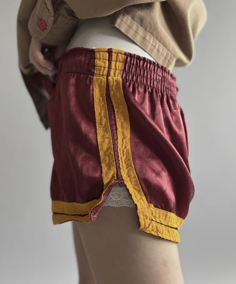 【USED】 30~40's Vintage Satin Sports Short Pants / 260926-015