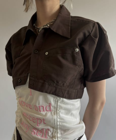 【Chinatsu Aoyama】 RE Makers Shirt Brown / 260813-023