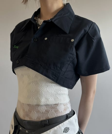 【Chinatsu Aoyama】 RE Makers Shirt Navy / 260813-036