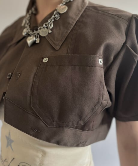 【Chinatsu Aoyama】 RE Makers Shirt Brown / 260813-027