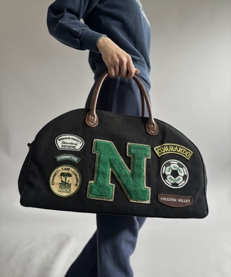 【RE;CIRCLE】 RE French Bedcover Boston Bag Wappen Black /261026-032