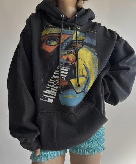 【USED】 Year 1994 Jazz Art Print Hoodie / 261024-020