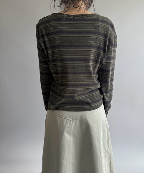 【USED】 Lauren Ralph Lauren Border Knit Top / 260905-024